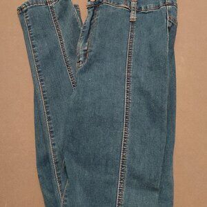 High Waisted Blue Jeans